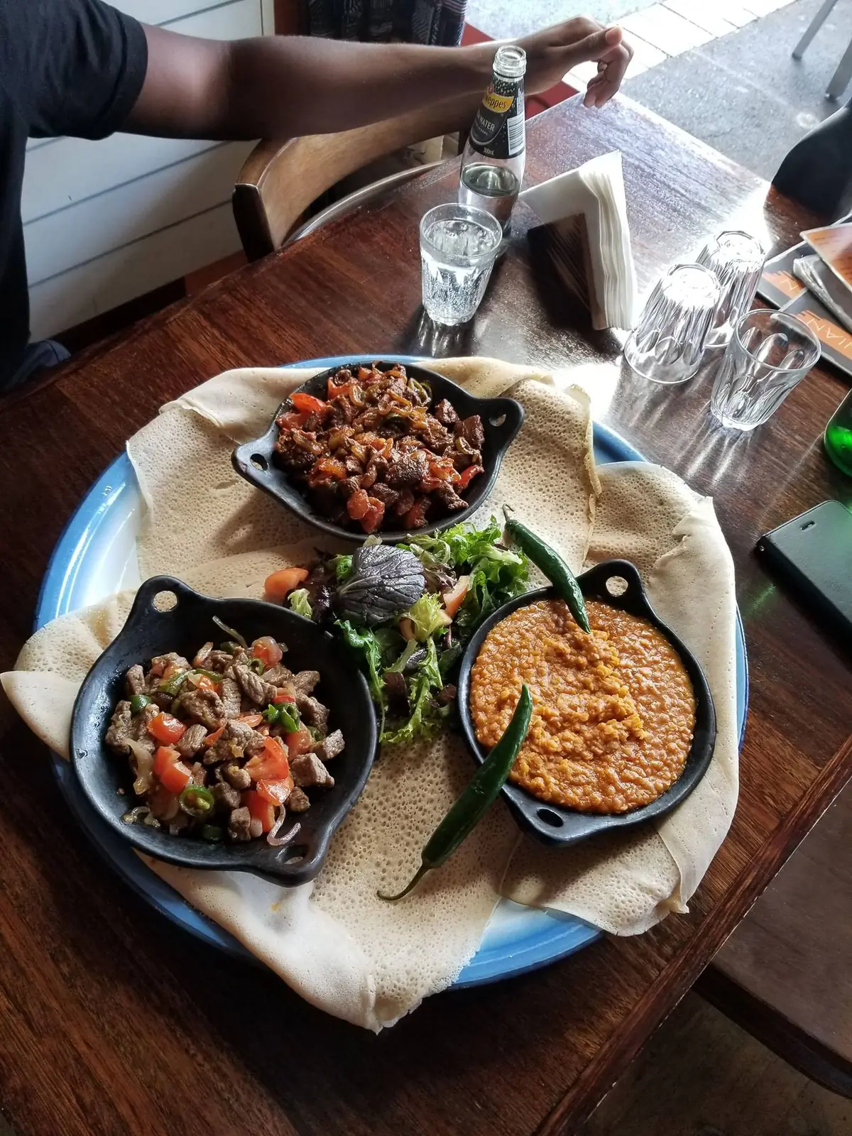 A platter on the table by the front window on Racecourse Road